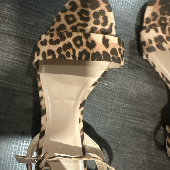 a new day Leopard Print Ankle Strap Sandals - Brown/Tan - Picture 6 of 6